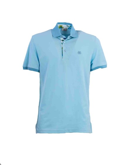 Shop ETRO  Polo: Etro polo con logo.
Polo realizzata in piquet di cotone, impreziosita con Pegaso e logo ETRO ricamati ton-sur-ton sul petto.
L'interno del colletto e della chiusura sono rifiniti con stampa Paisley.
100% cotone.
Vestibilità regular.
Fabbricato in Italia.. MRMD0005 AC174-B0196